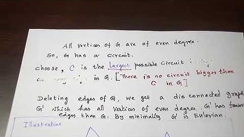 EULERIAN GRAPH THEOREM 1 - DM - UNIT 3