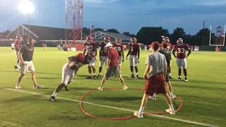 8/13: Outside linebacker drills