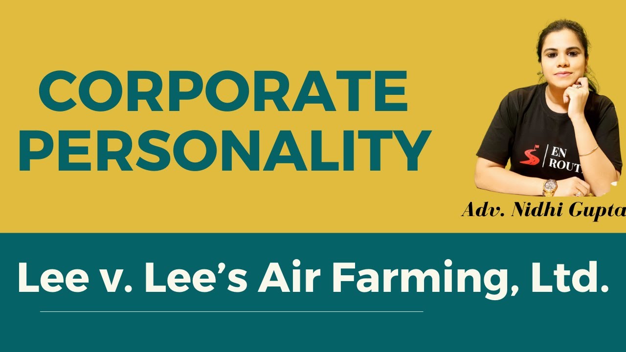 Corporate Personality/ Separate Legal Entity Lee v Lee's Air Farming Ltd Explained YouTube Corporate Personality/ Separate Legal Entity Lee v Lee's Air Farming Ltd Explained YouTube