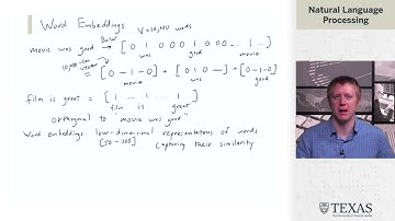Word Embeddings (Natural Language Processing at UT Austin)