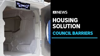 Sleeping pods for homeless people sitting empty | ABC News