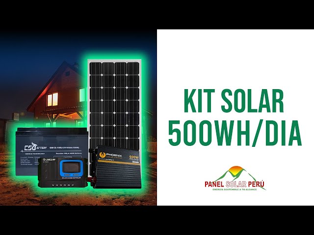 Kit solar para iluminacion y TV, hasta 500W/dia