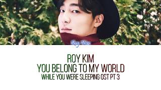 Roy Kim - You Belong To My World (While You Were Sleeping OST Pt 1) Han/Rom/Eng Color Coded Lyrics