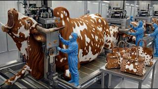 Inside the World's Largest Brahman Bull Leather Factory  How Luxury LT Jackets Are Mass Produced.?