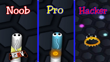 Slither.io Noob Vs Pro Vs Hacker (Epic Gameplay)