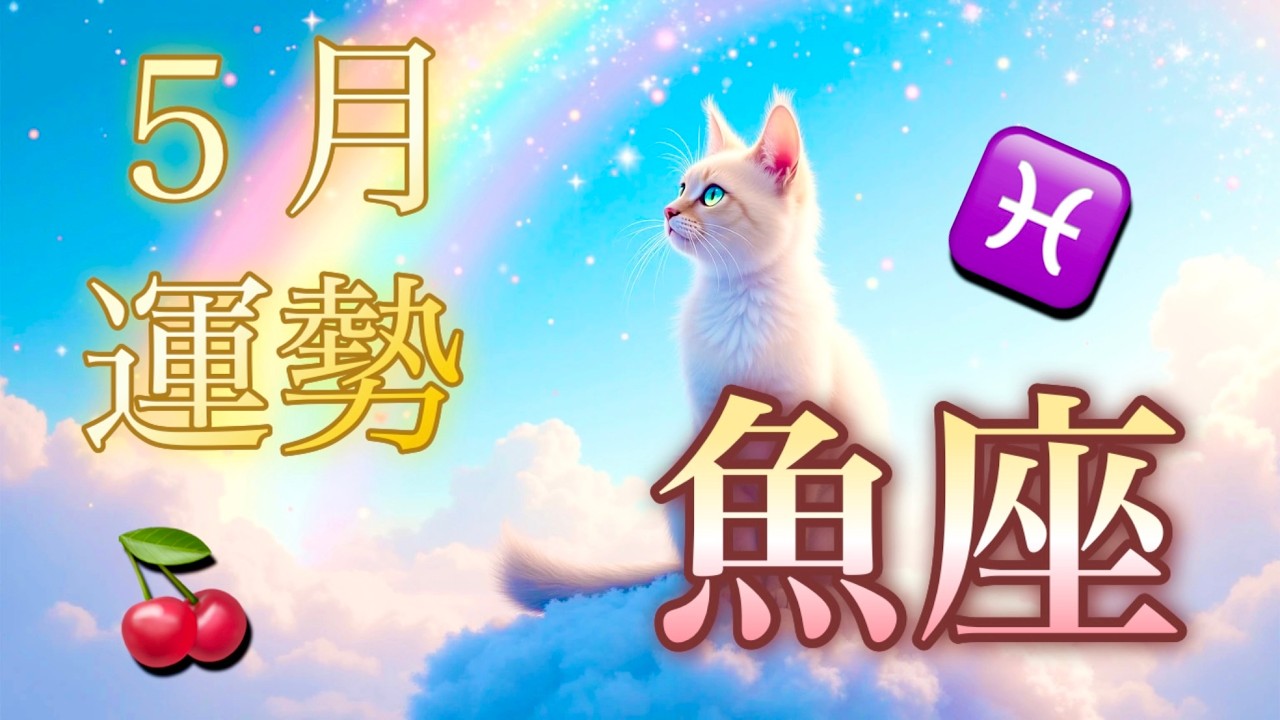 【魚座】5月の運勢❤️大吉報！大チャンス！こ、こ、これはすごい😳願いが叶う…！！運命の大好転🎉無条件の愛❤️‍🔥大復活❤️‍🔥ハッピーサプライズ🌈マンスリー　2026年　タロット