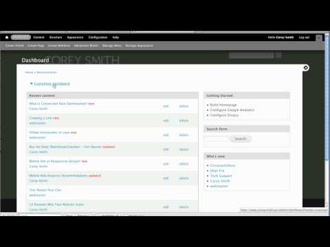 [drupal 7] admin menu overview