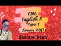 Csec English A Paper 1- Discrete Items - January 2017