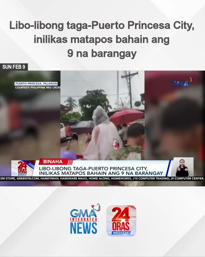 Libo-libong taga-Puerto Princesa City, inilikas matapos bahain ang 9 na barangay | 24 Oras Weekend