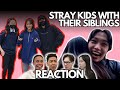 Stray kids with their siblings  the comedy runs in family reaction