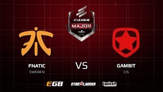 Gambit vs fnatic | Map 3: Dust2 | ELEAGUE Major Atlanta 2017