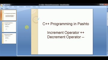 C++ Pashto - 21 Increment Decrement Operator