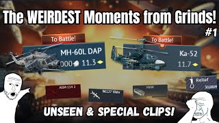 Compilation of UNSEEN Moments from Grinds!🔥| Black Hawk, Ka-52, F2P, Sweden💥💀(WTF Actions!) #1