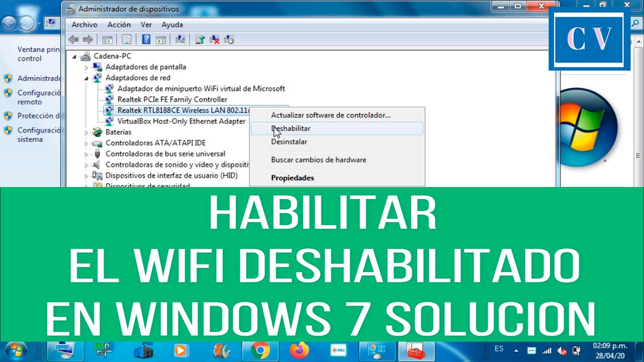 Habilitar el wifi deshabilitado en windows 7 solucion YouTube Habilitar el wifi deshabilitado en windows 7 solucion YouTube