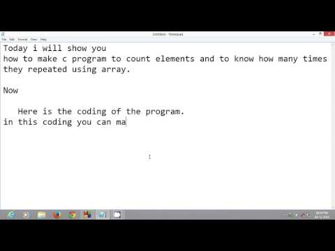 Numbers of Elements Using Array C Programming