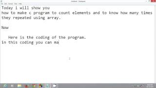 Numbers of Elements Using Array C Programming