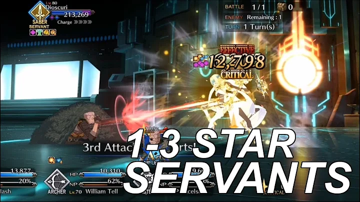 【FGO】1-3 Stars Servants vs Dioscuri | Lostbelt 5.2 Olympus