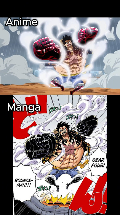 Luffy’s Gear 4 Boundman Transformation Comparison- Anime vs Manga | one piece