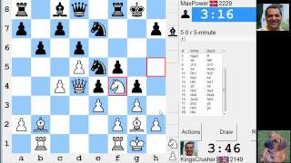 LIVE Blitz #2574 (Speed) Schachspiel: Weiß gegen MaxPower auf Englisch: geschlossenes System