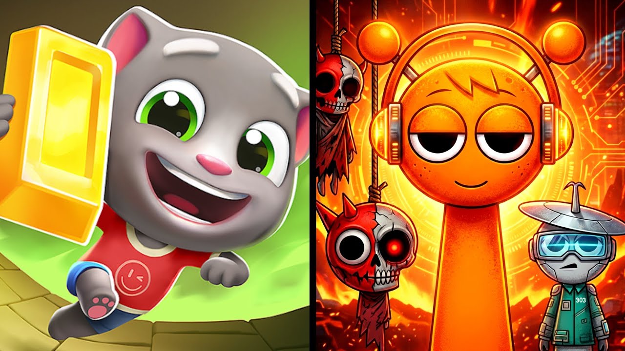 Tom Gold Run Vs Spranky Run 😹👿🤬🧟 Max All Levels Android iOS Gameplay Ep 1105