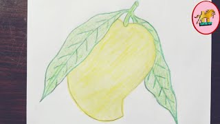 Mango ? Drawing|Drawing mango| fruits Drawing|mango fruits Drawing|easy Drawing|easy mangomango ??