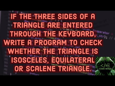 Program to check whether the triangle is isosceles, equilateral or scalene triangle using C