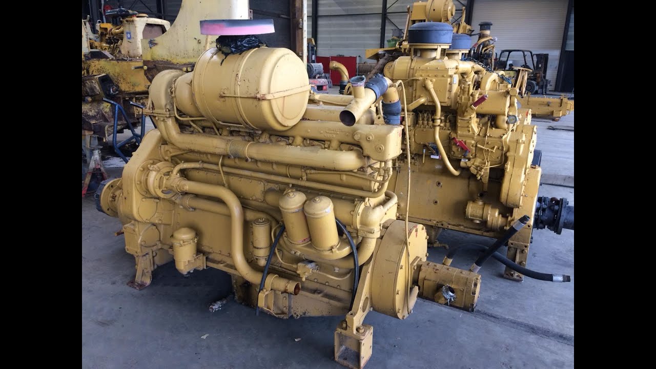 Demonstration video Caterpillar D353E engine - YouTube