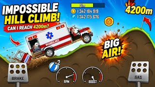 4200m Ambulance Run 🚨 Impossible Challenge in Hill Climb Racing screenshot 2