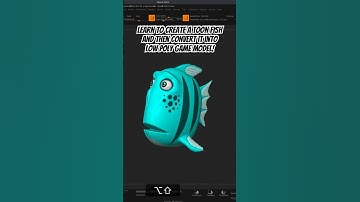 zBrush to Substance Painter Workflow - 3D Fish 🐠 #3dmodeling #zbrush #3danimation #3d #sculpting