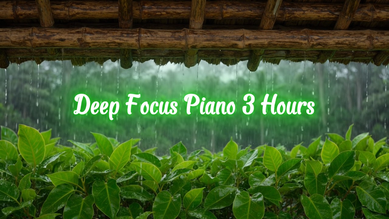 3 Hours Relaxing Piano Music with Rain Sounds for Sleep, Stress Relief ...