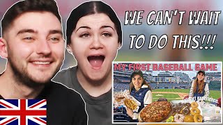 British Couple Reacts to My First Baseball Game ⚾️ + My First Walmart Experience in USA