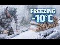 How To NOT Freeze To Death Winter Survival Camping Bushcraft No Tent Or Bag 10C 