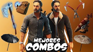 ✔LOS MEJORES COMBOS para la skin RICK GRIMES (THE WALKING DEAD) (FORTNITEMARES) | Fortnite