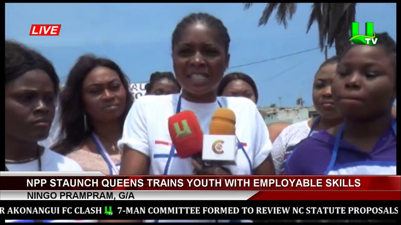 utv ghana frequency on multi tv NPP Staunch Queens Trains Youth With Employable Skills