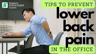 Tips to relief LOWER BACK PAIN in office (Physio-approved) by SingHealth 1,644 views 11 months ago 1 minute, 16 seconds