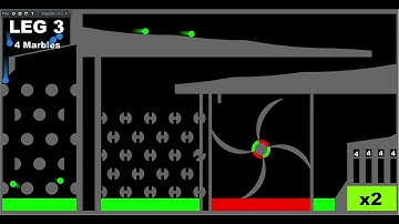 Preview - 2 VS 2 Proliferation Team Marble Race in Algodoo