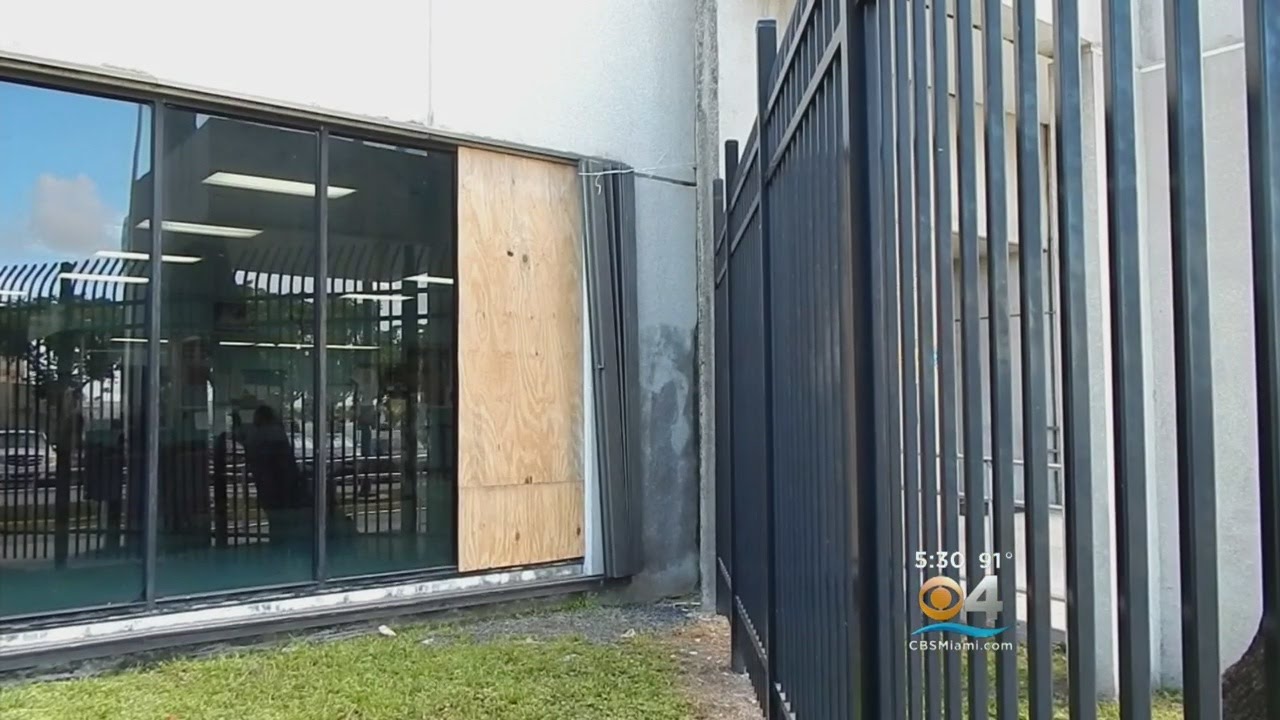 Possible Gunshot Shatters Lobby Glass At Miami-Dade Jail