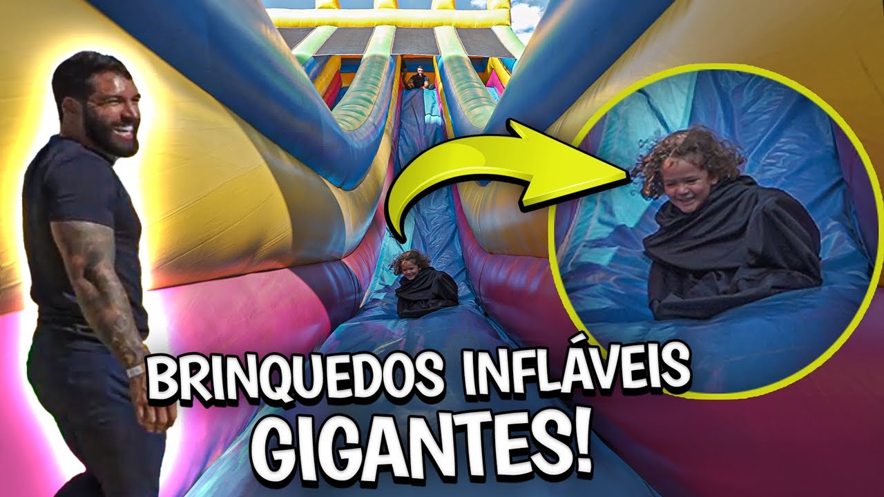 LEVEI O NOAH NO PARQUE DE BRINQUEDOS INFLÁVEIS GIGANTES!