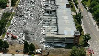 Demolition of YSU Lincoln Ave Parking Youngstown Ohio