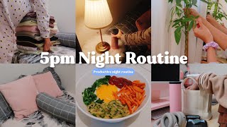 5PM NIGHT ROUTINE | Cooking dinner 🍲👩🏻‍🍳, movie time💻, editing my video, etc.