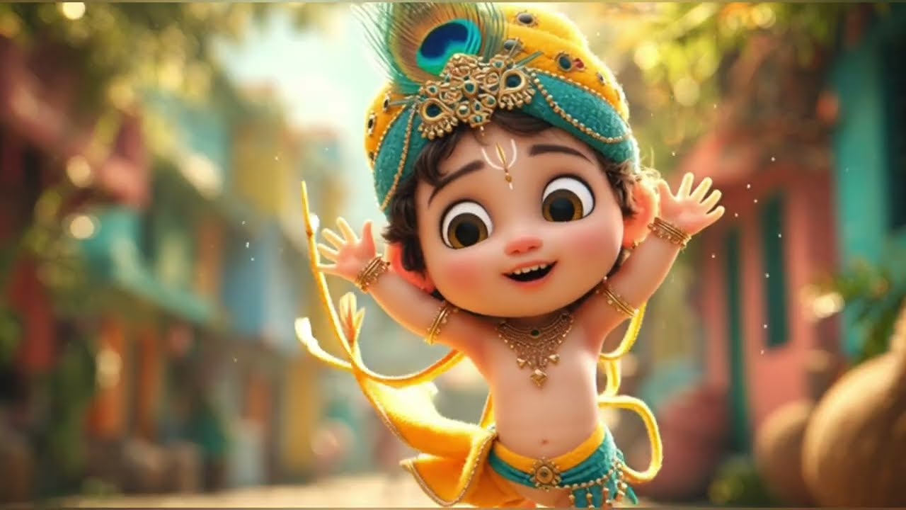 नटखट कन्हैया माखन चोर 🦚 | Cute Bal Krishna Bhajan | Kids Bhakti Song | Makhan Chor Krishna