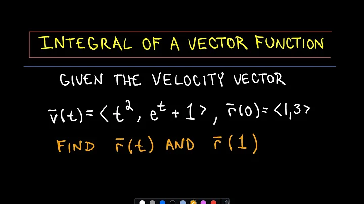 ❖ Integrating a Vector Function to Find Position ❖