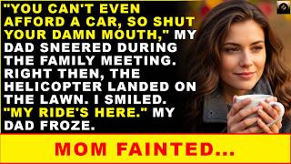 At the Family Meeting, My Parents Called Me Poor — Then My Helicopter Landed. My Dad Froze And…