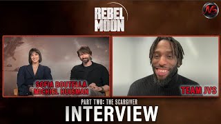 INTERVIEW with SOFIA BOUTELLA & MICHIEL HUISMAN | REBEL MOON: THE SCARGIVER (2024)