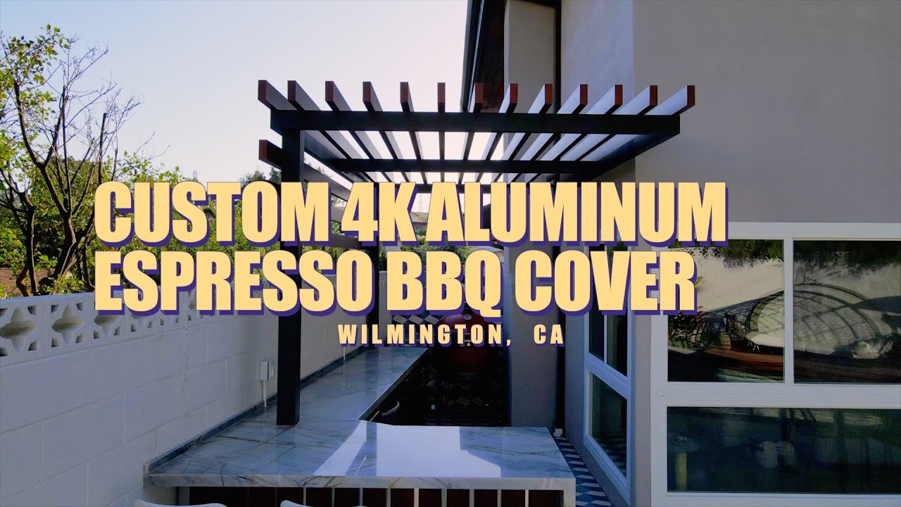 Custom 4K Aluminum Espresso BBQ Cover | Elite LA Patios