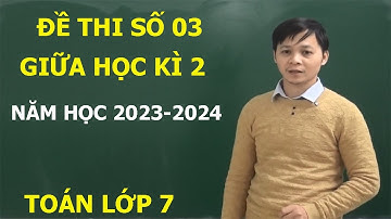 TOÁN 7 - ĐỀ 3 - ĐỀ THI GIỮA HỌC KÌ 2 TOÁN LỚP 7 NĂM HỌC 2023-2024. ÔN TẬP HỌC KÌ 2 MỚI NHẤT