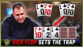 Poker DISASTER: When a SICK FLOP sets the trap!