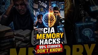 CIA Memory Trick: 5 Study Hacks That Make Your Brain Remember More 🧠🔥 #studytips #memorytechniques
