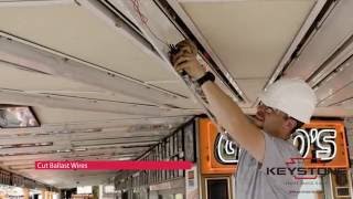 Installation Of T8 Led Retrofit With Power Quick Disconnect Wiring Harness