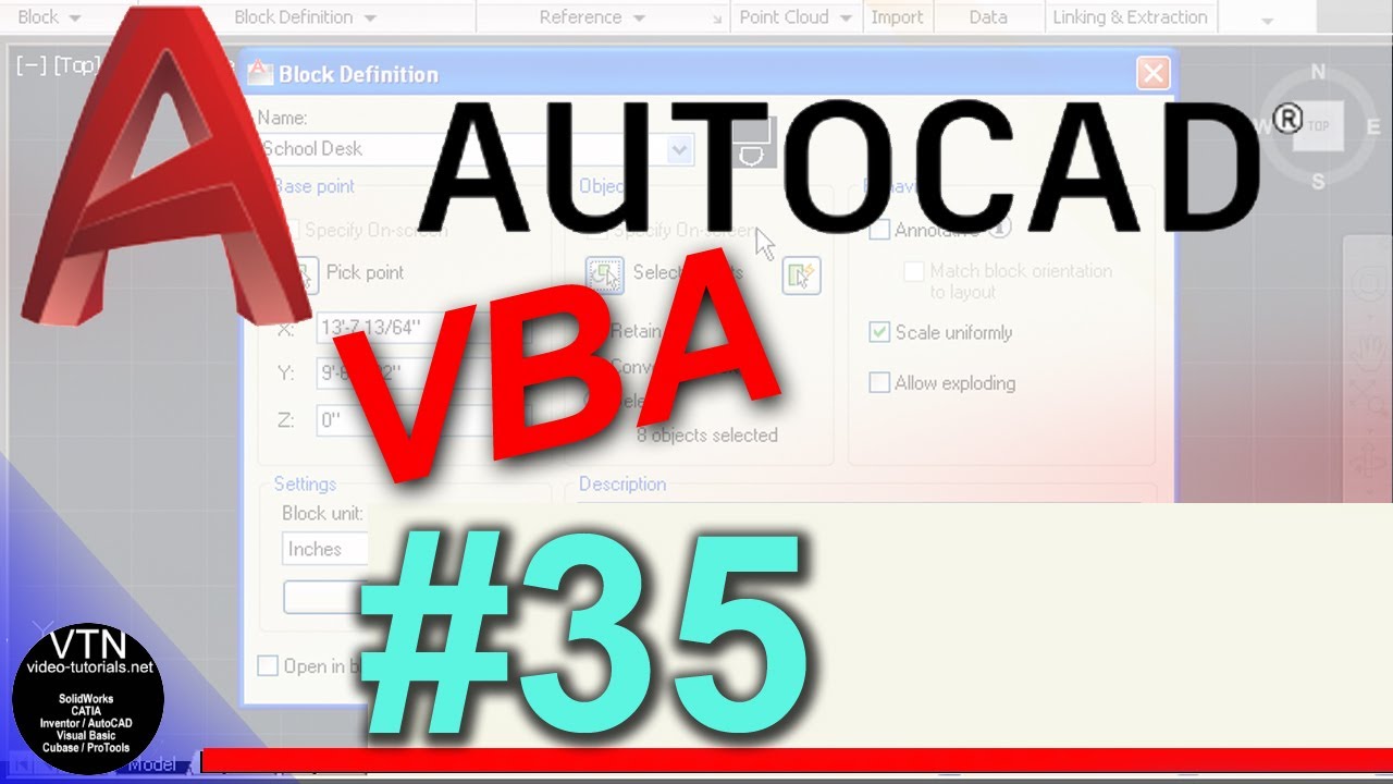 AutoCad VBA 35 ( First Macro ) - YouTube